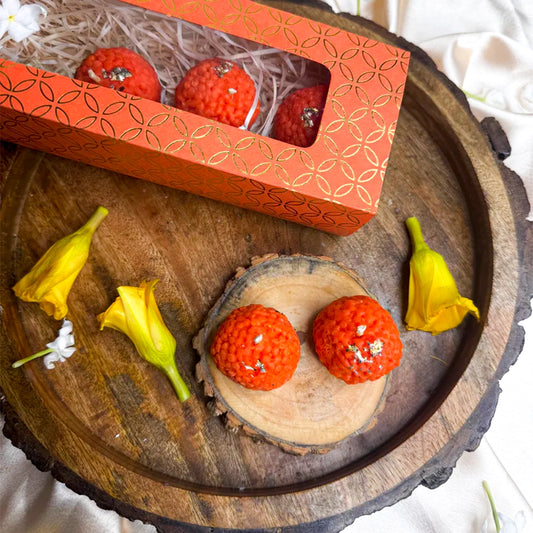 Soy Wax Laddu Candle Set Of Five